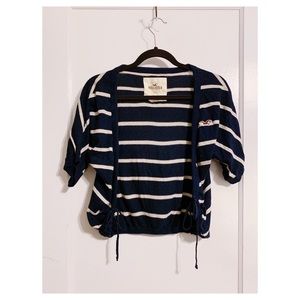 Hollister - Navy/Ivory Striped Drawstring Shrug